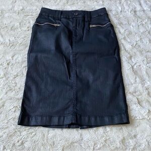 7 for all Mankind Women's Black Coated Skirt Size 25